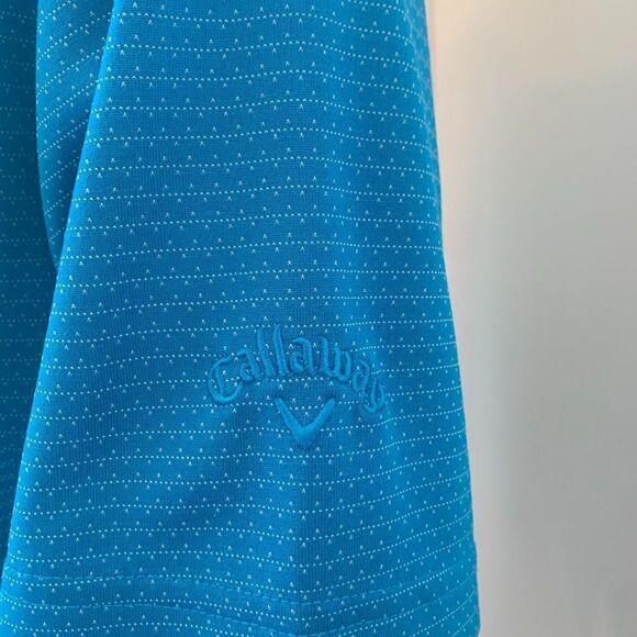 Callaway Opti-Dri Men's Blue Striped Golf Polo - Picture 6 of 10